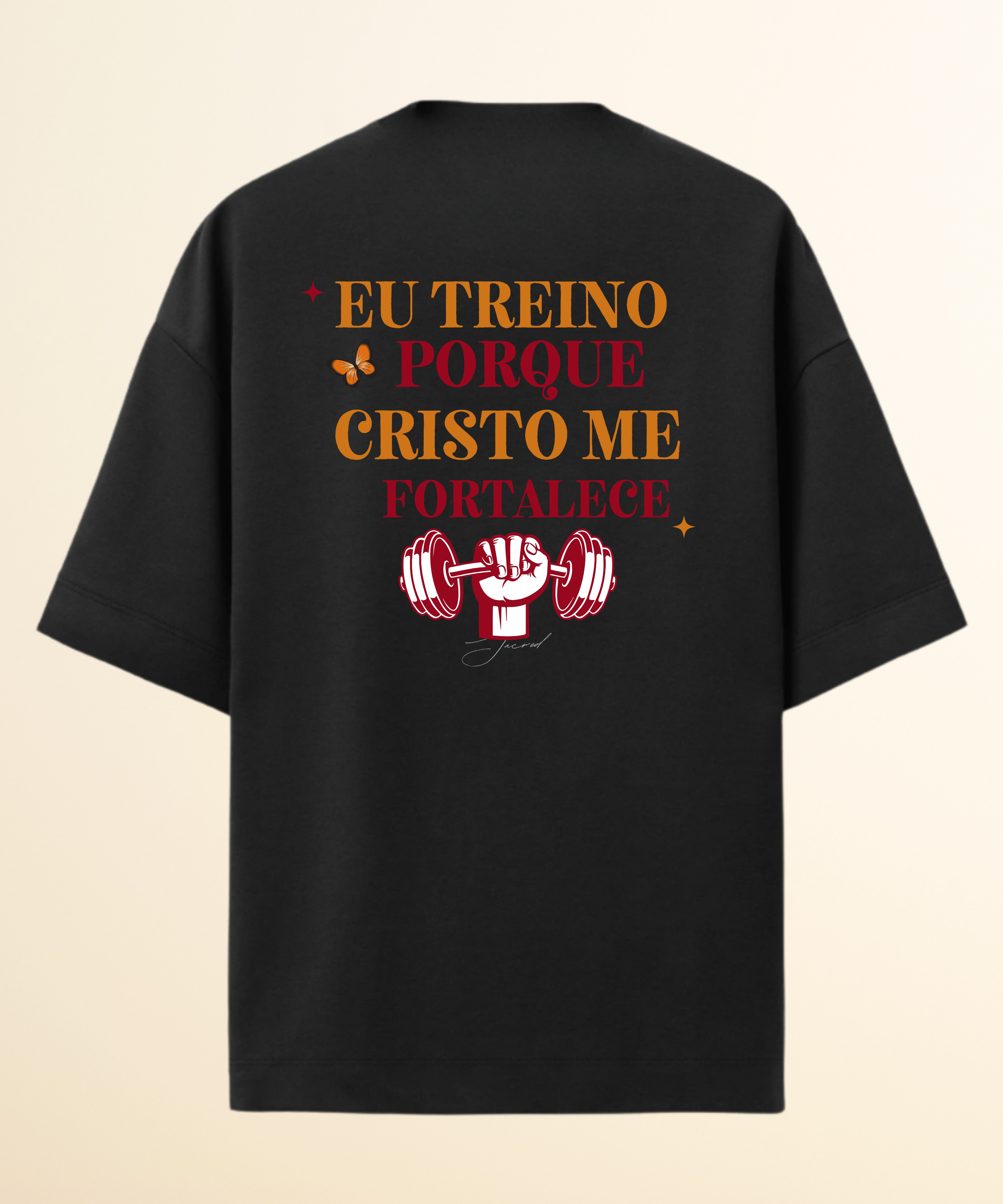Camiseta Oversized Eu treino