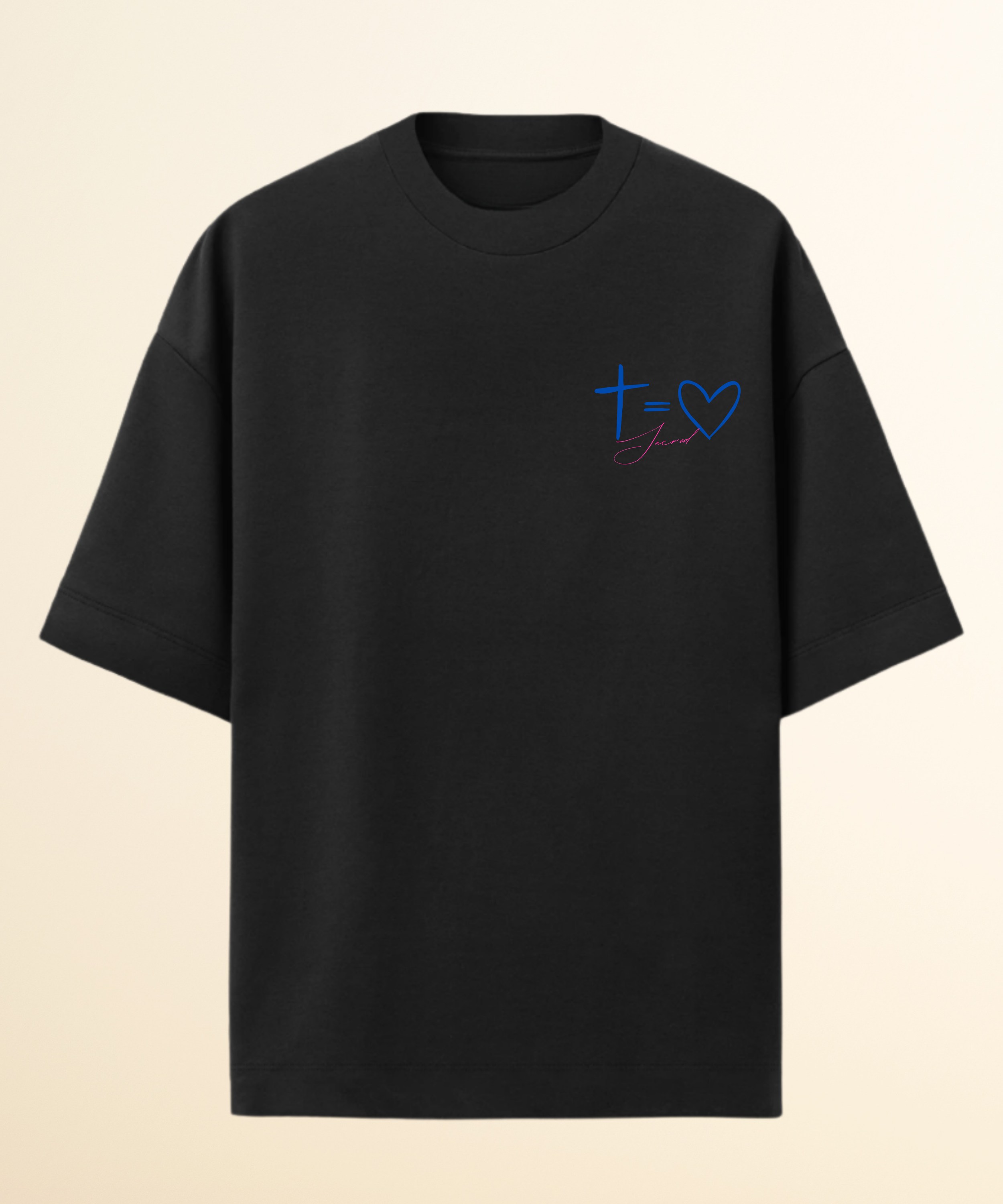 Camiseta Oversized Muito Custe Preta e Off White