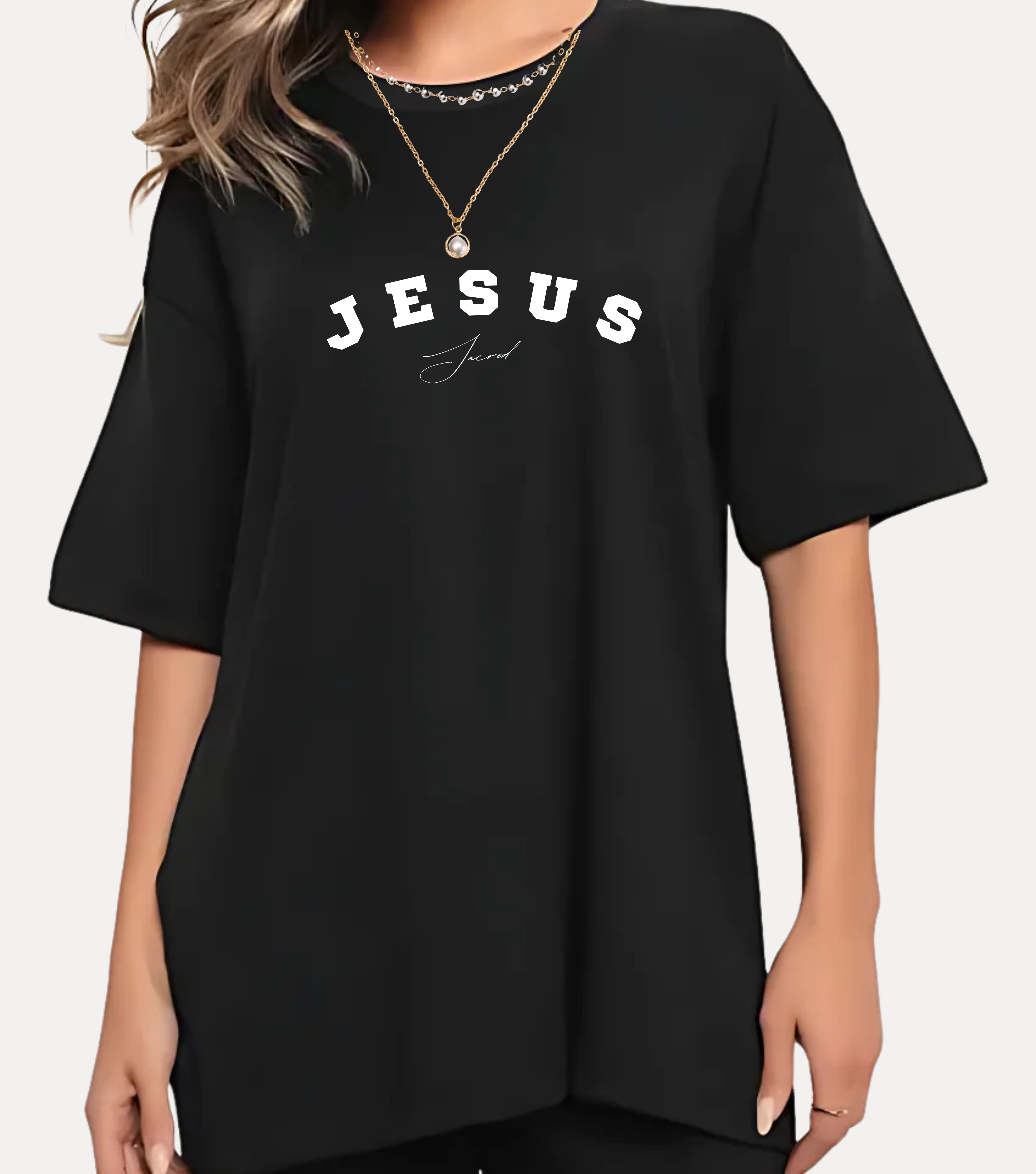 Camiseta Oversized Jesus Basic