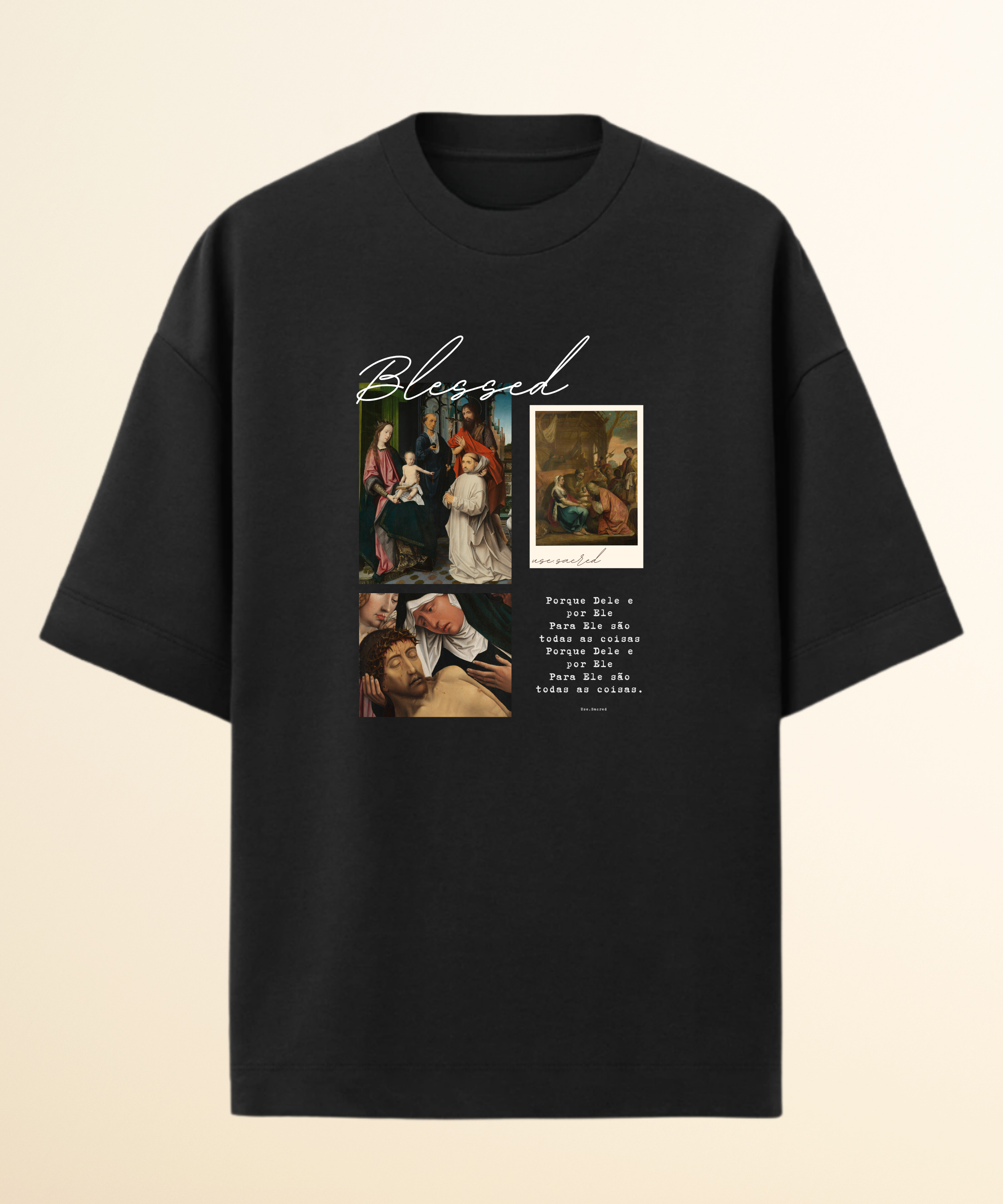 Camiseta Oversized Mosaico Blessed