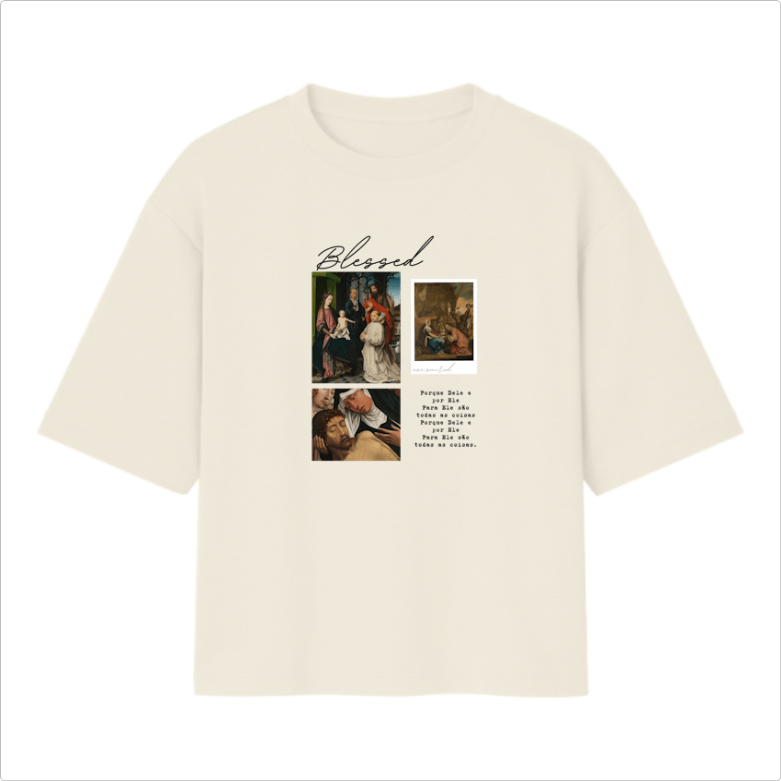 Camiseta Oversized Mosaico Blessed