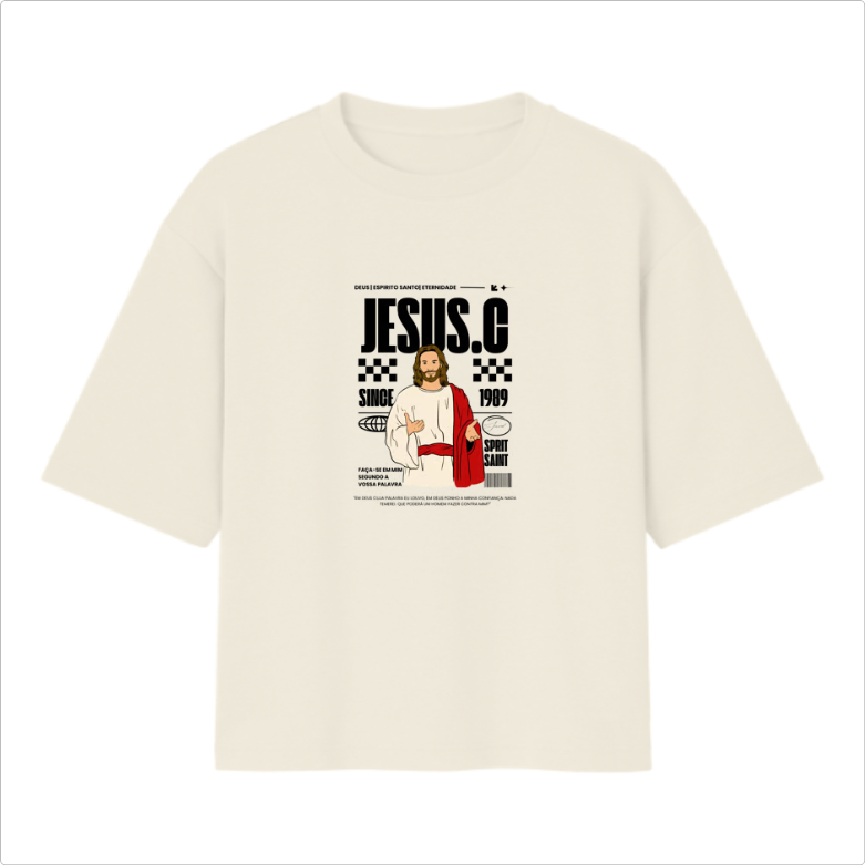 Camiseta Oversized Off white Jesus C.