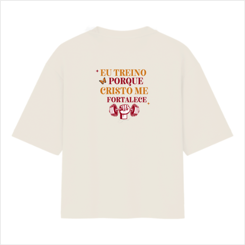 Camiseta Oversized Eu treino