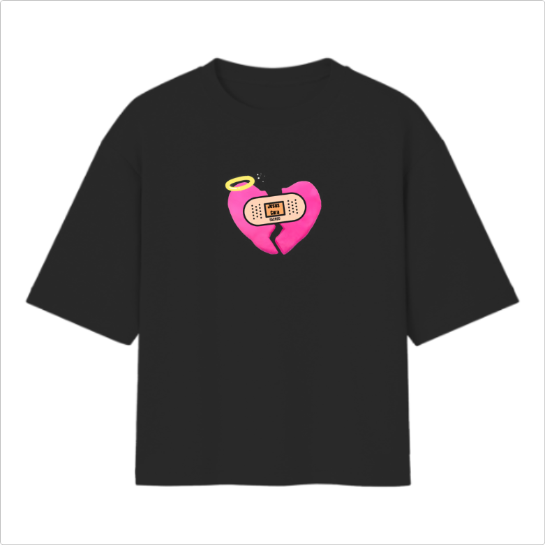 Camiseta Oversized Coração