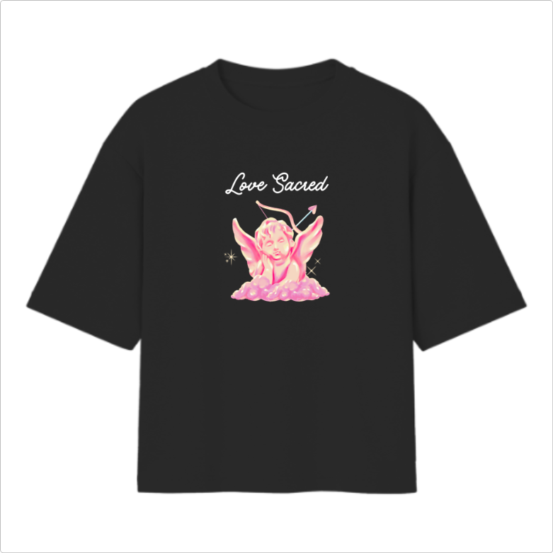 Camiseta Oversized Love Sacred Anjo