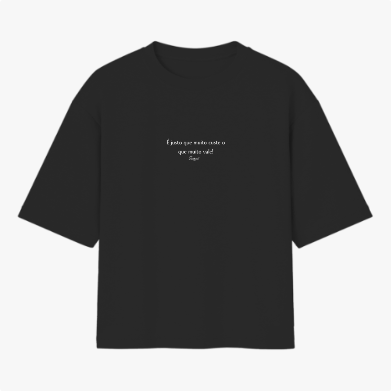 Camiseta Oversized É Justo Minimalista