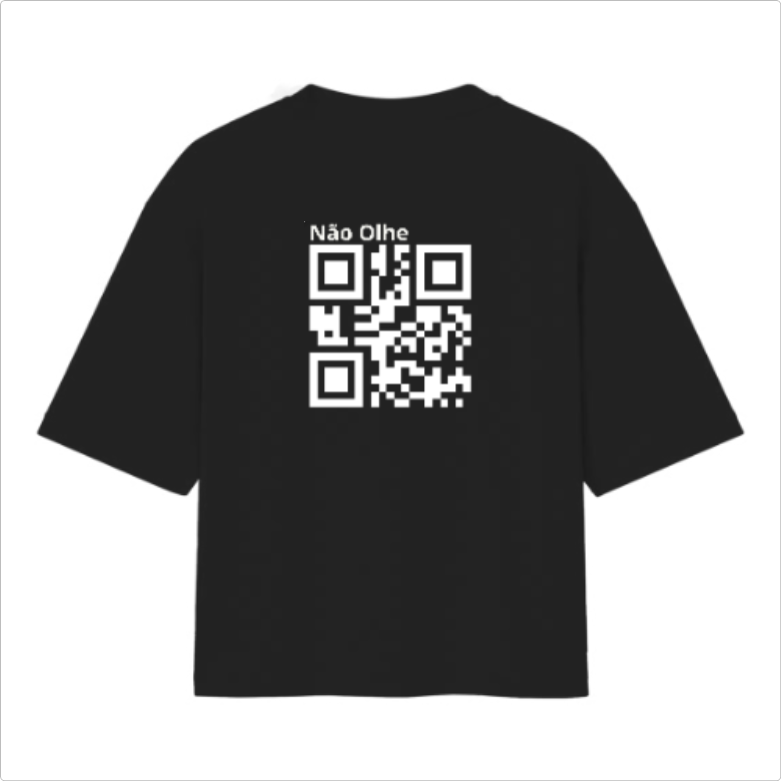 Camiseta Personalizável Qr code Oversized