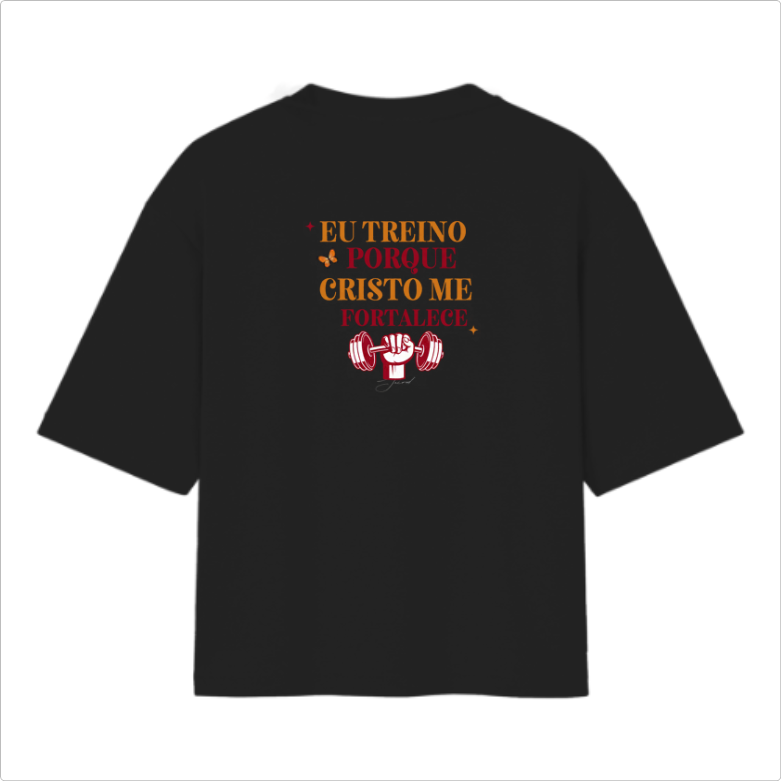 Camiseta Oversized Eu treino