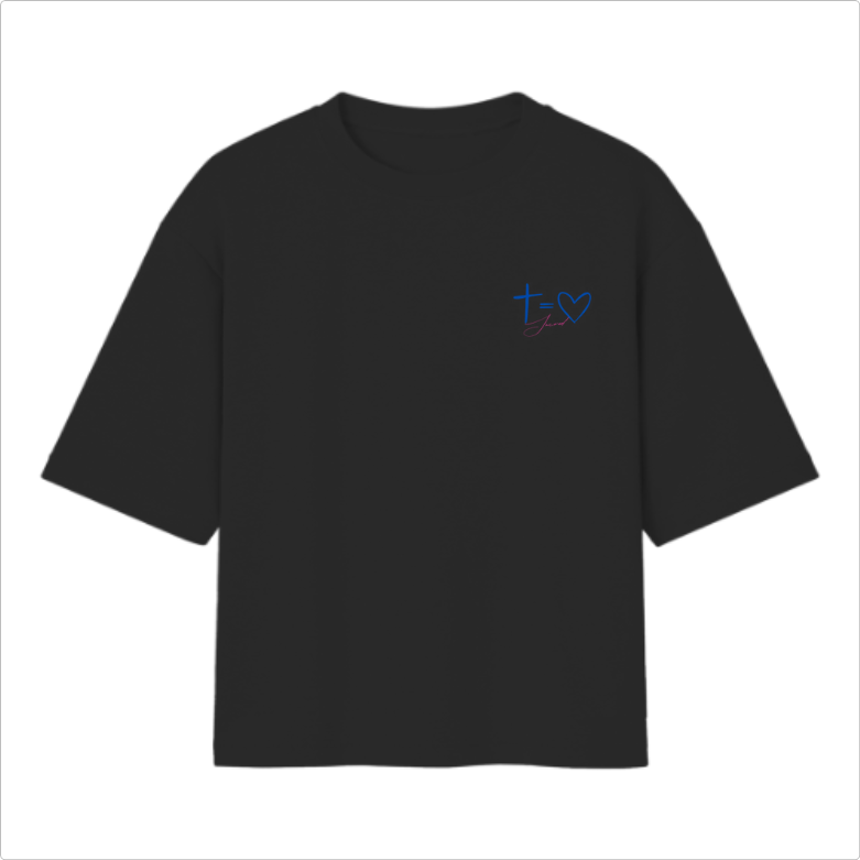 Camiseta Oversized Muito Custe Preta e Off White