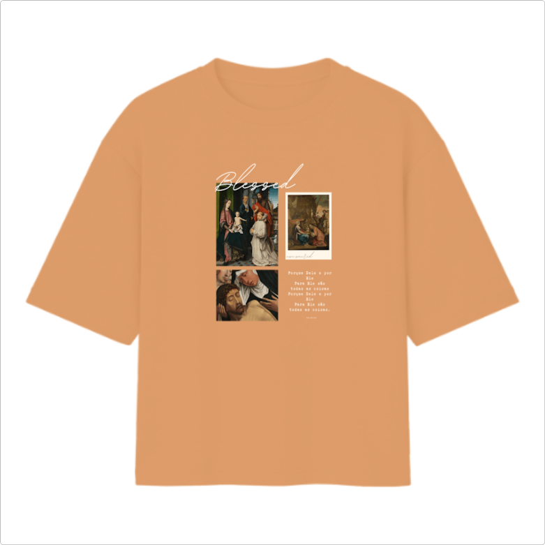 Camiseta Oversized Mosaico Blessed