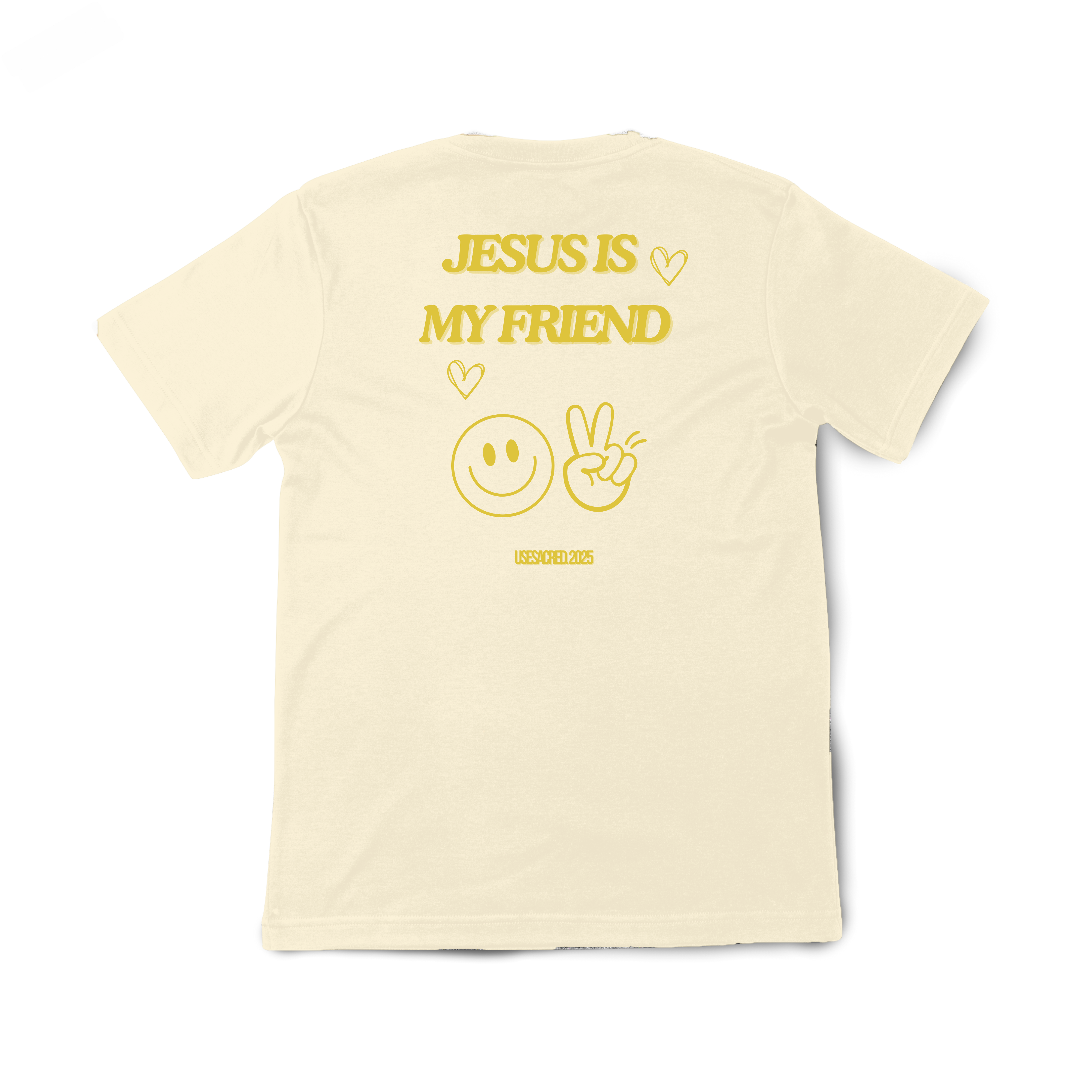 Camiseta Oversized  Off white Jesus is my friend