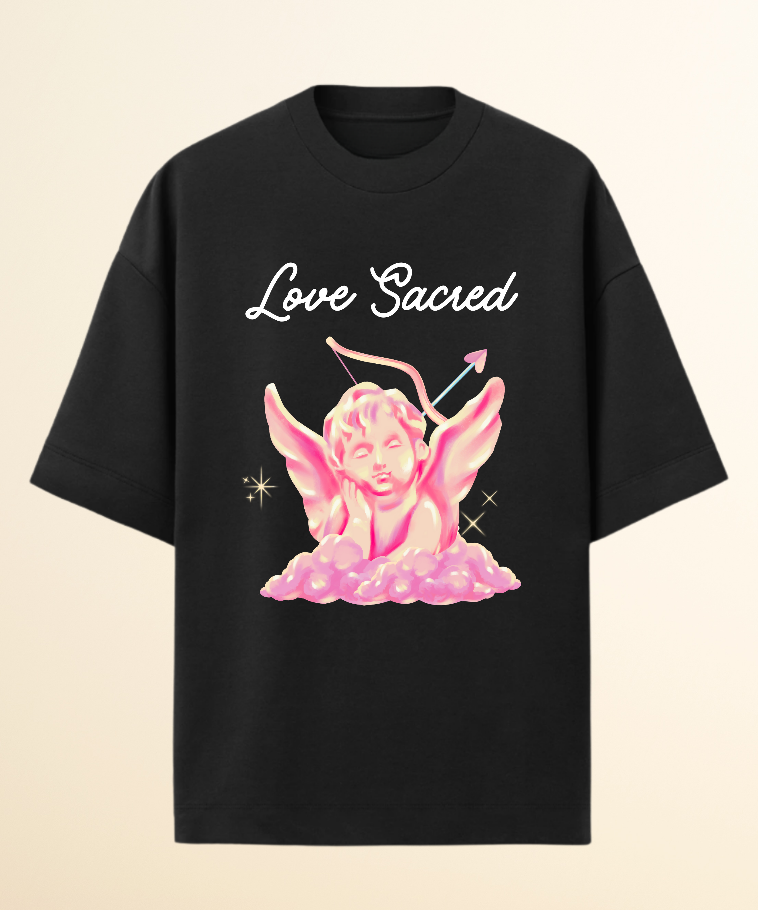 Camiseta Oversized Love Sacred Anjo