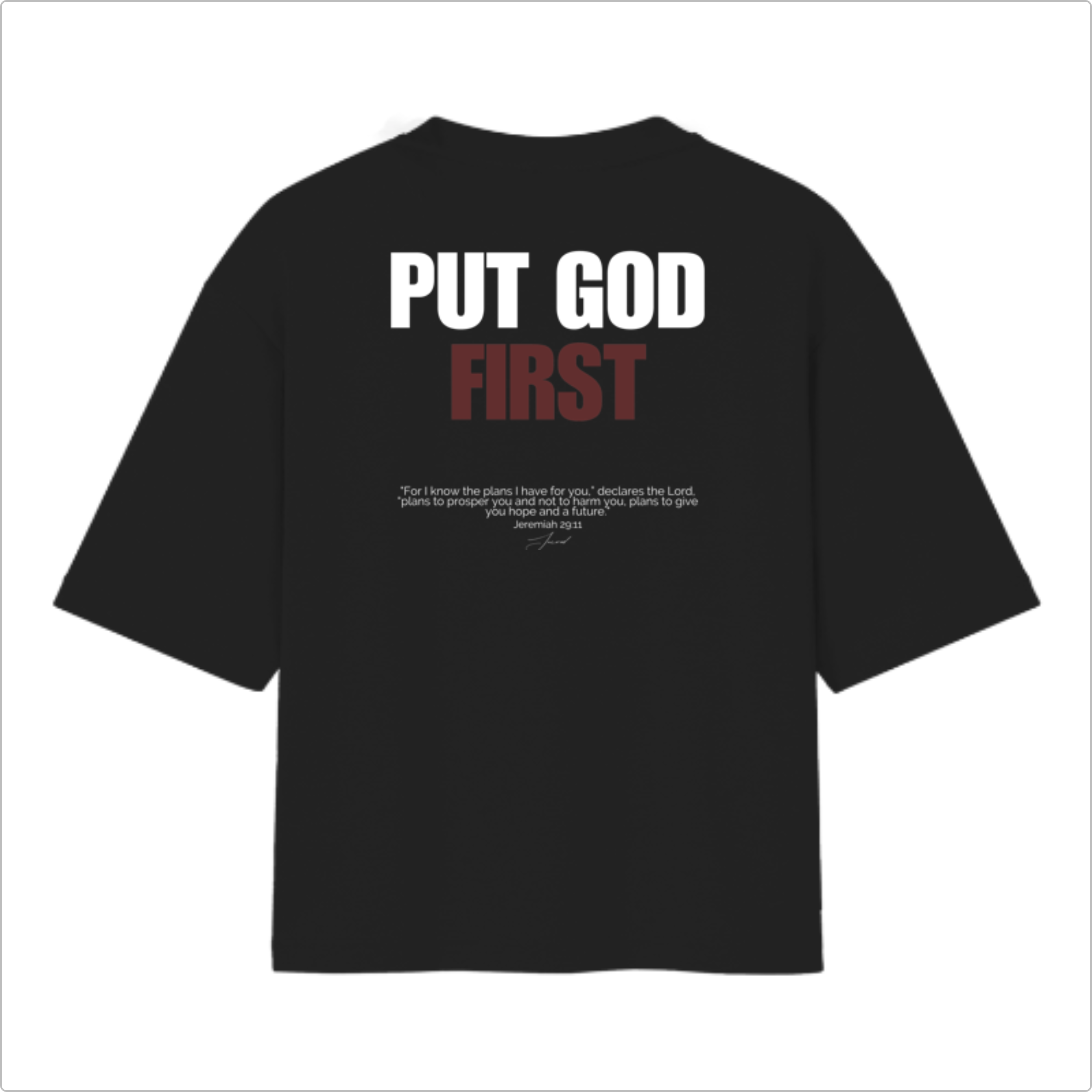 Camiseta OVersized Put God