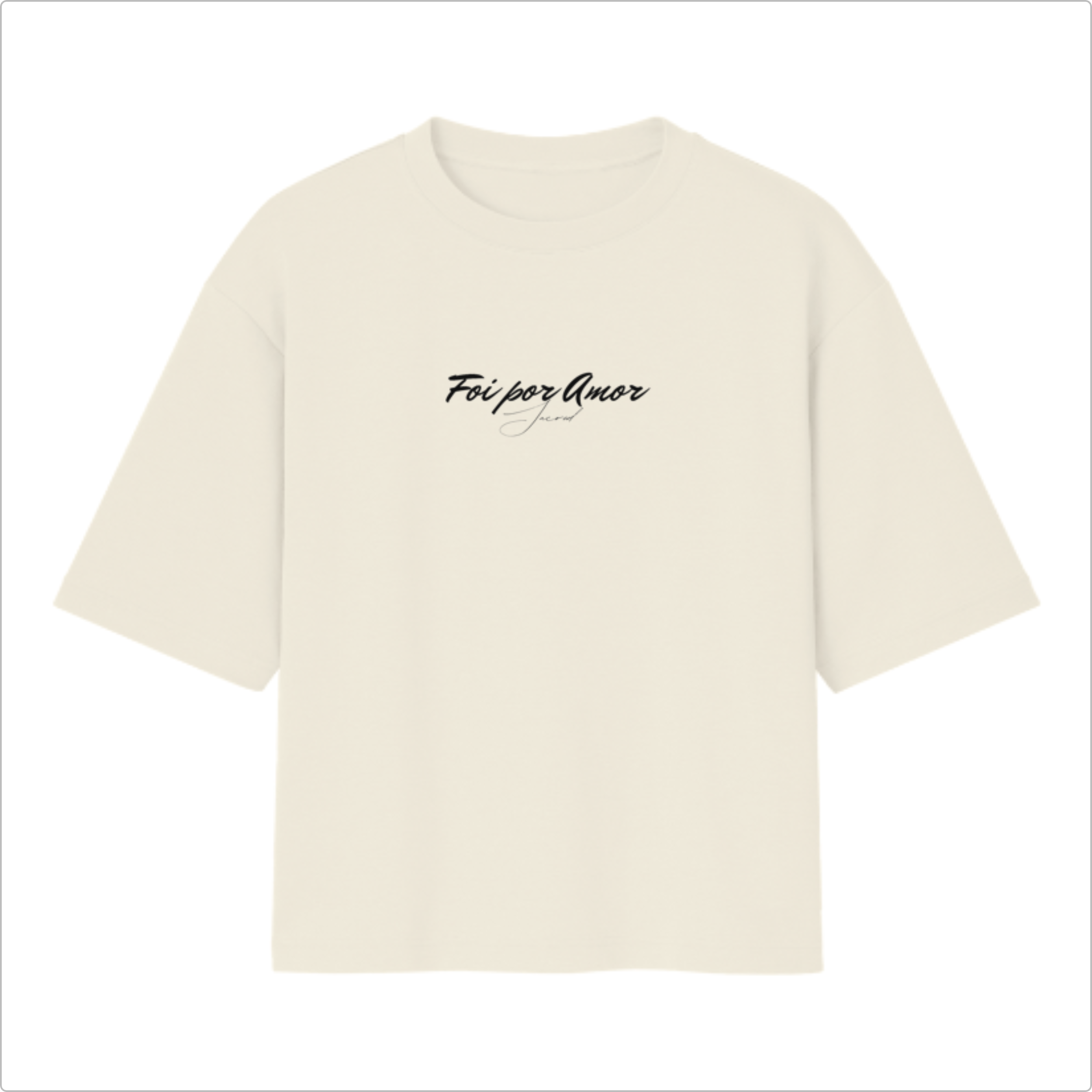 Camiseta Oversized Off white Jesus me salvou