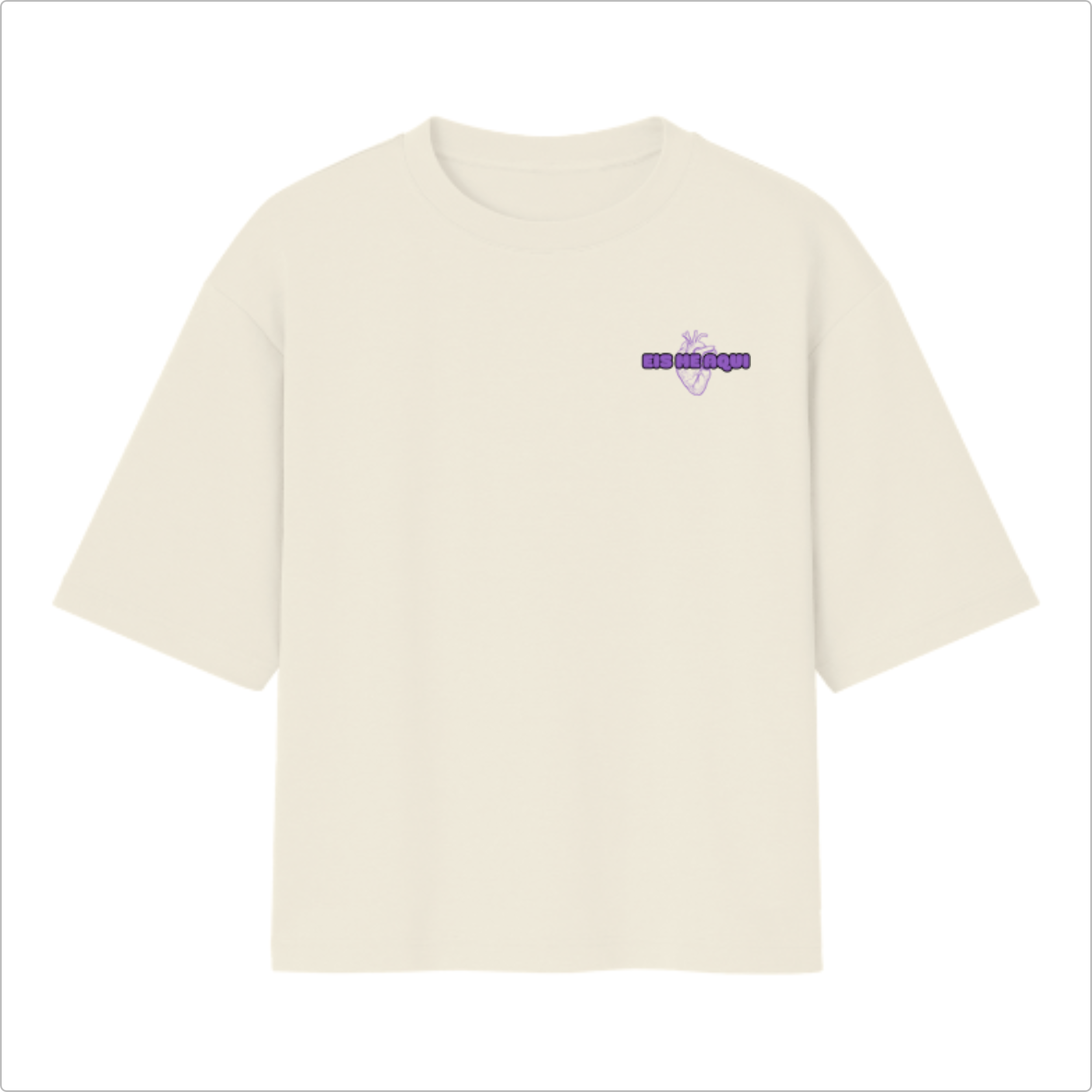 Camiseta Oversized Off White Eis me Aqui