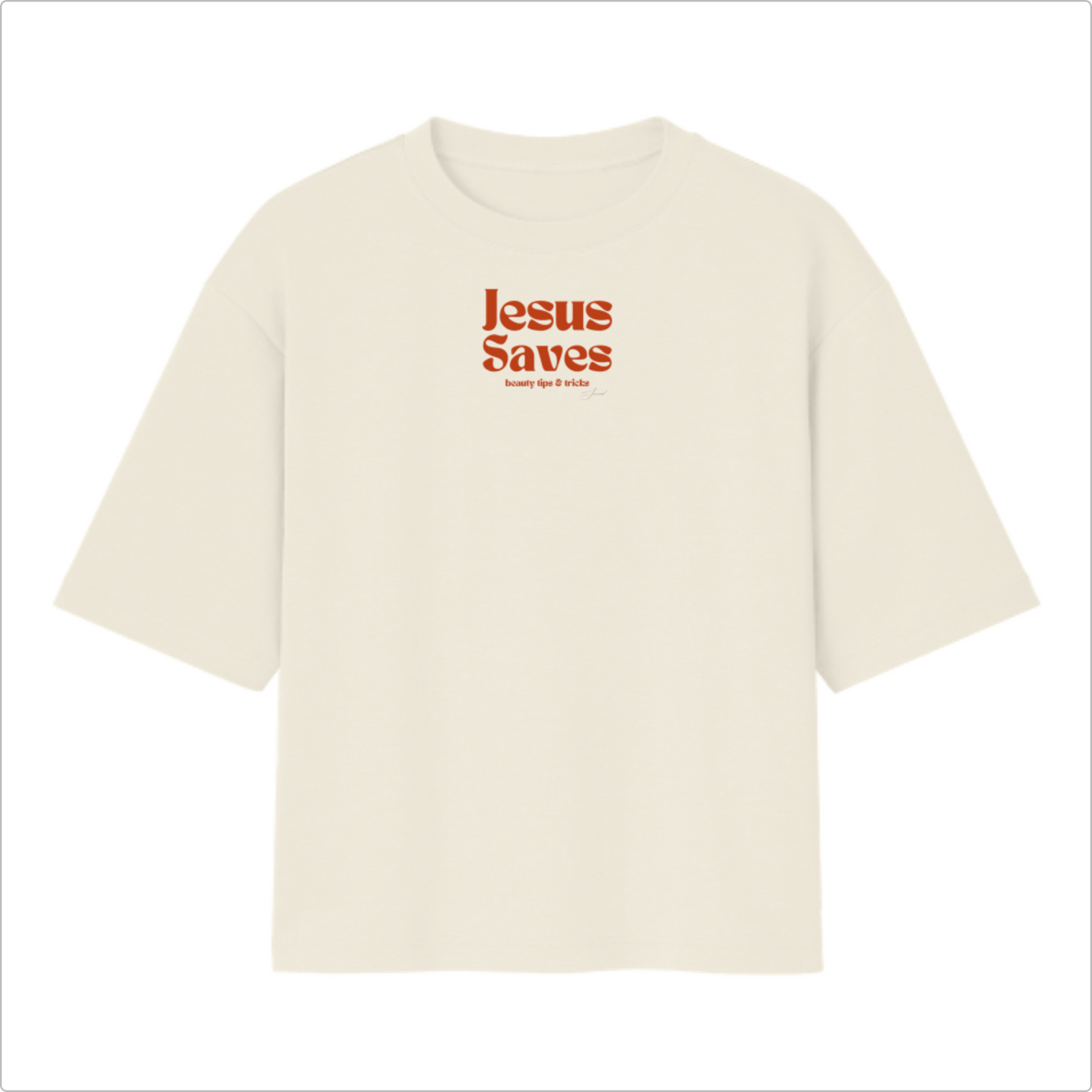 Camiseta Oversized Off white Jesus Save