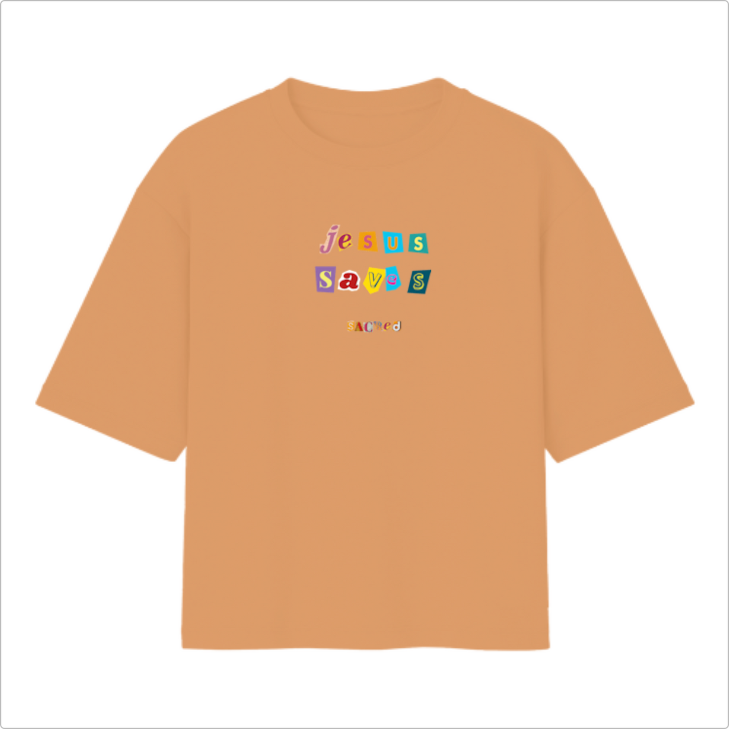 Camiseta Oversized Jesus Saves Jornal