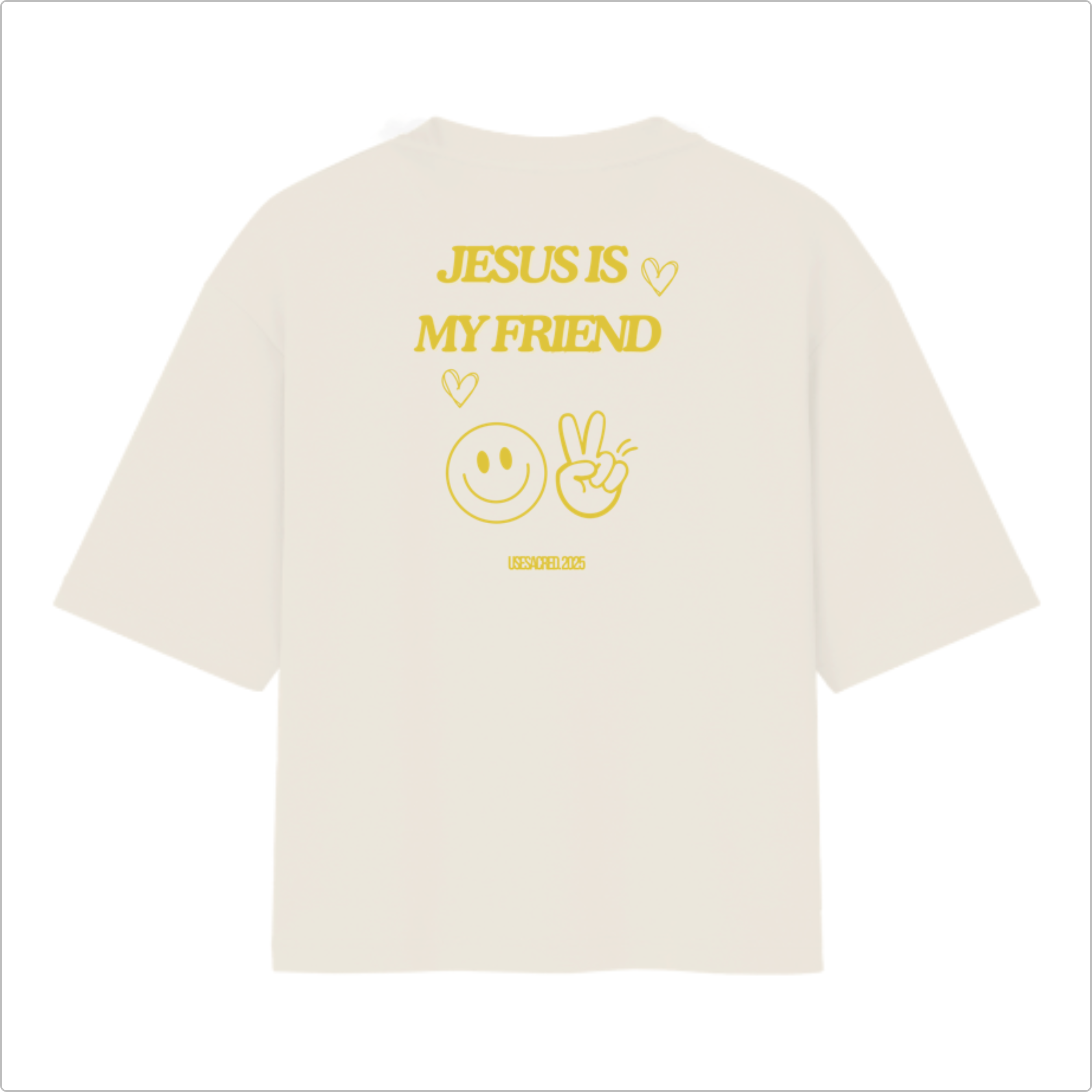 Camiseta Oversized  Off white Jesus is my friend
