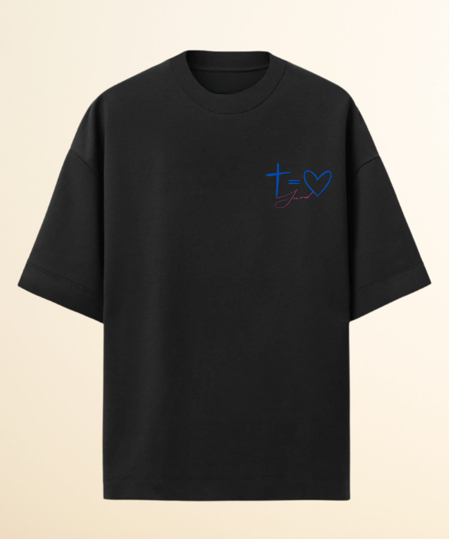 Camiseta Oversized Muito Custe Preta e Off White