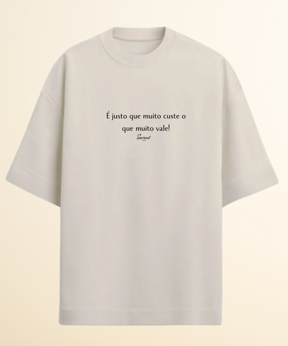 Camiseta Oversized É Justo Minimalista