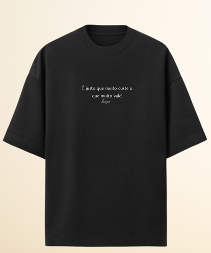 Camiseta Oversized É Justo Minimalista