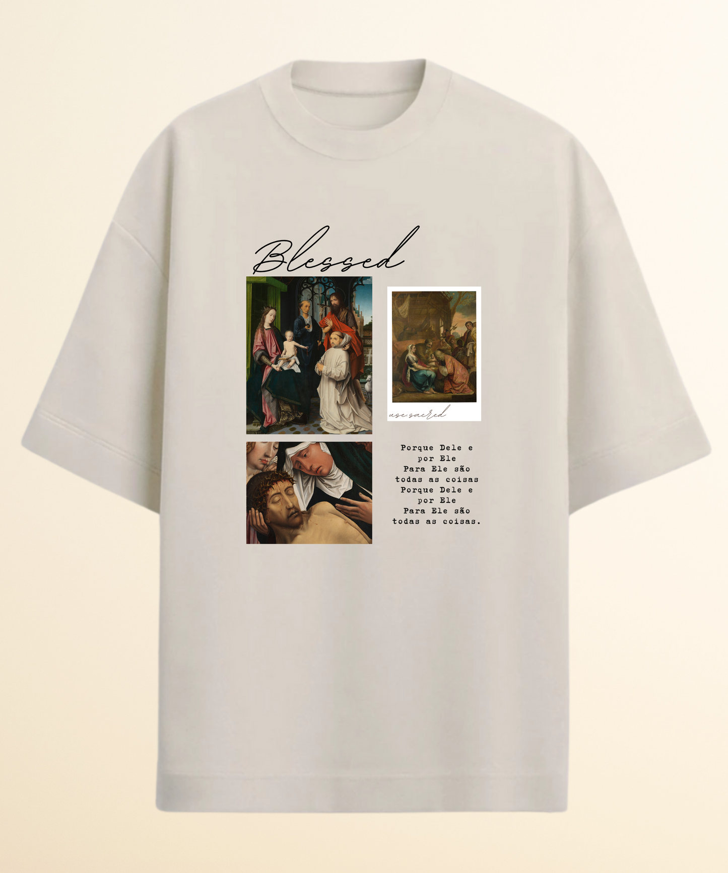 Camiseta Oversized Mosaico Blessed