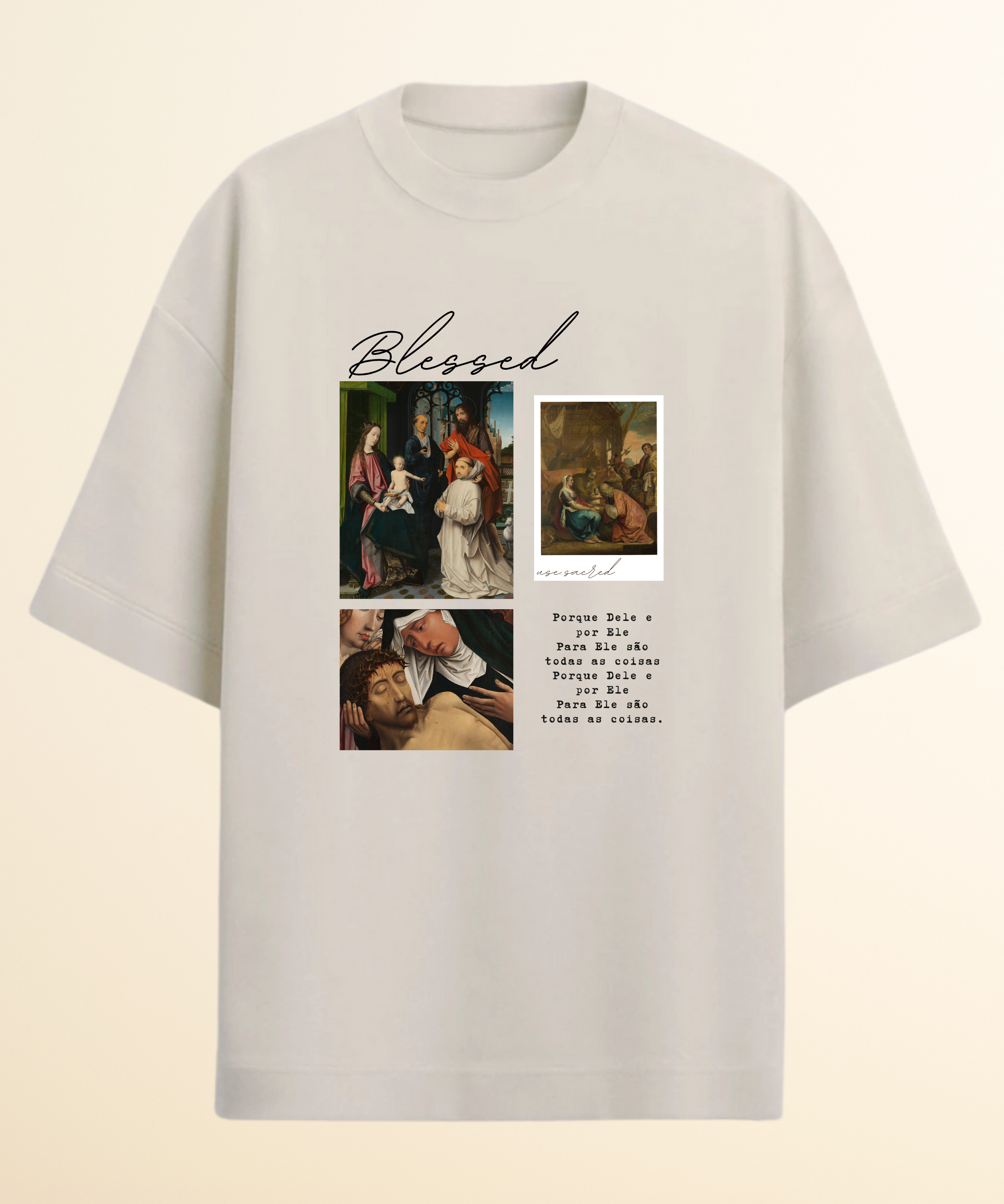Camiseta Oversized Mosaico Blessed