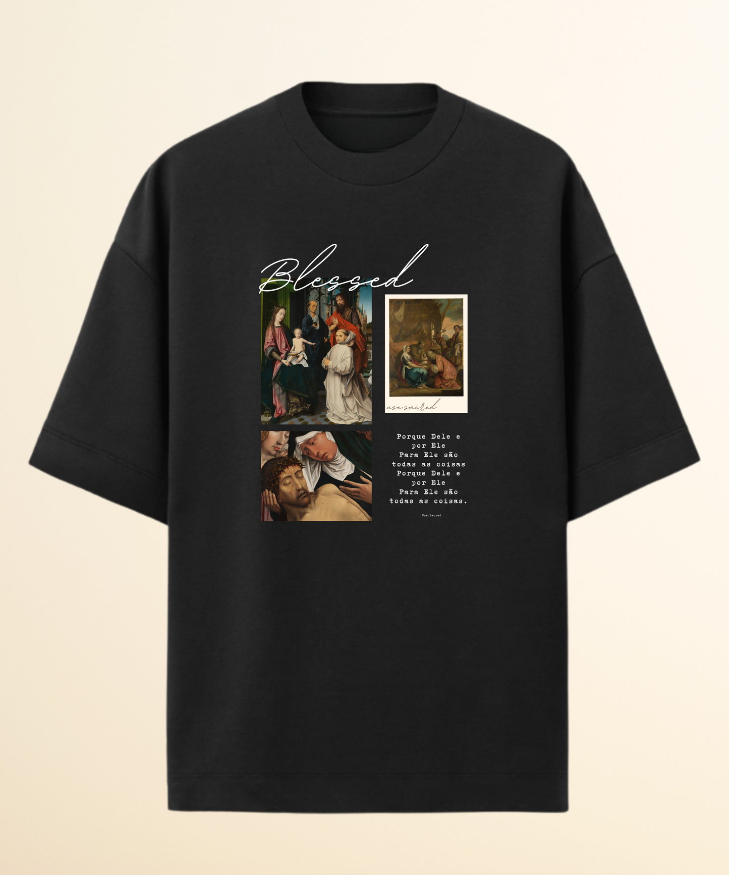 Camiseta Oversized Mosaico Blessed