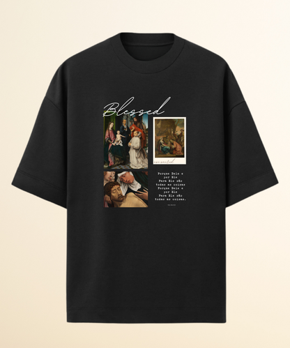 Camiseta Oversized Mosaico Blessed