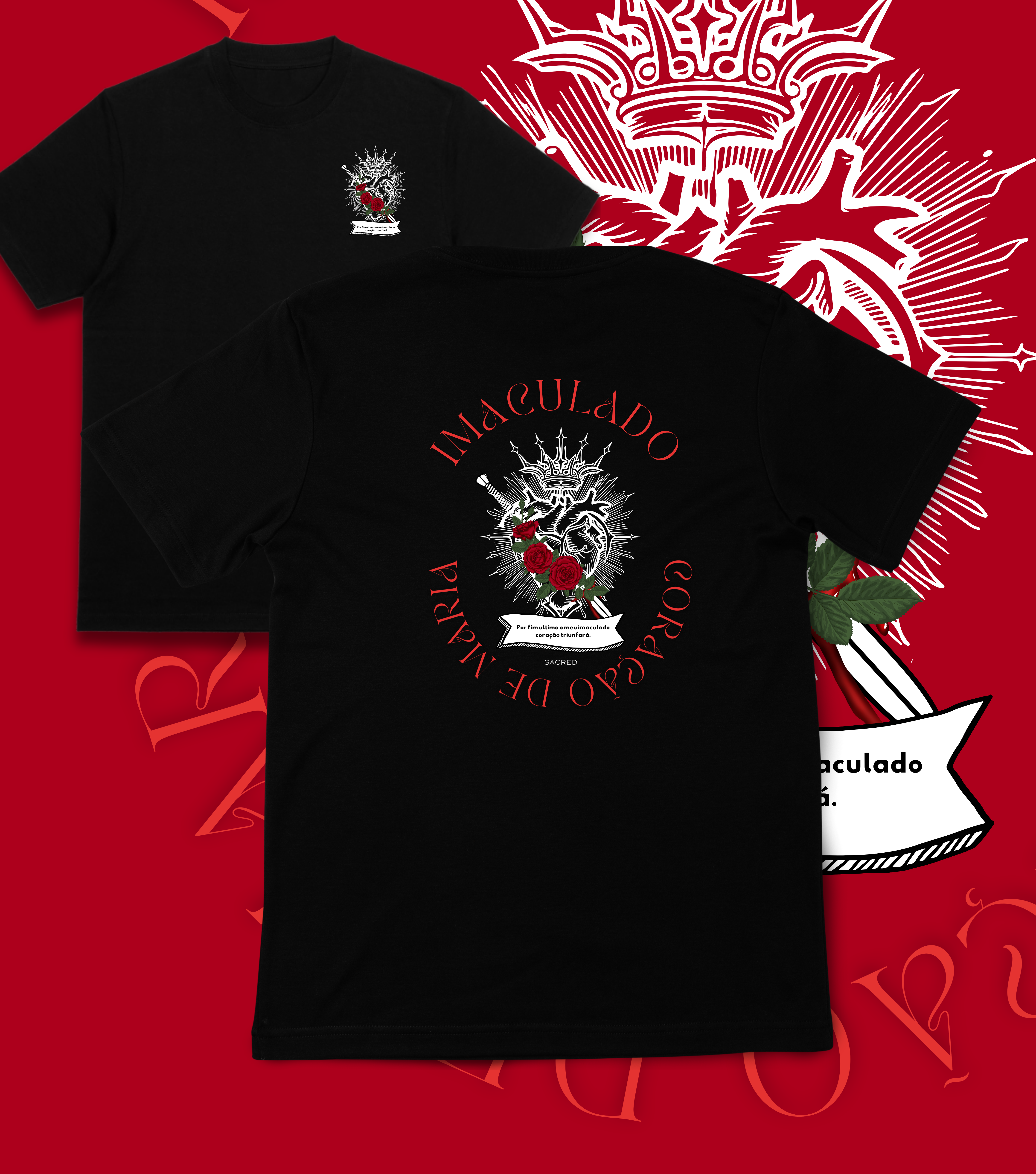 Camiseta Imaculado Coração de Maria Unissex