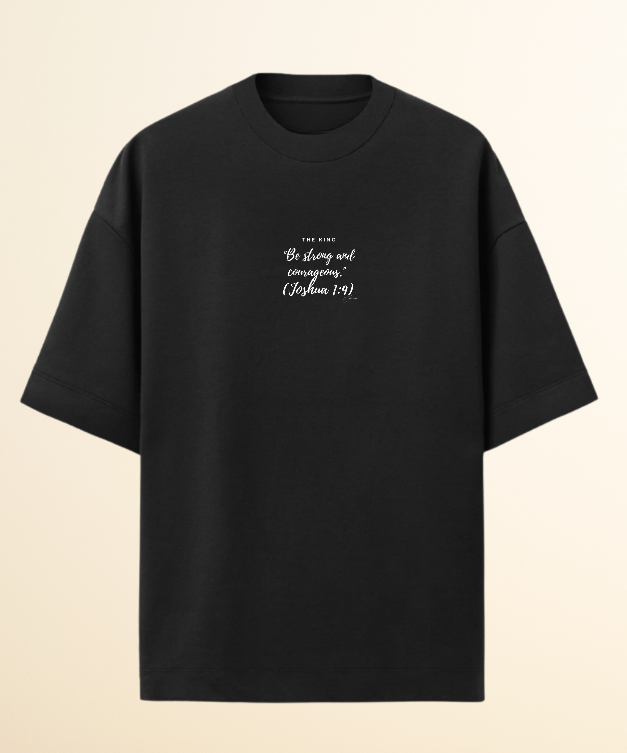 Camiseta Oversized Seja Forte e Corajoso