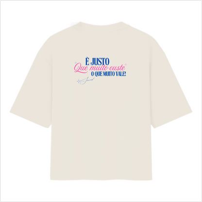 Camiseta Oversized Muito Custe Preta e Off White
