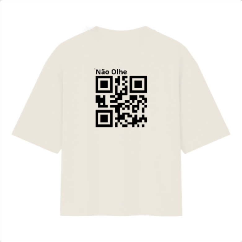 Camiseta Personalizável Qr code Oversized
