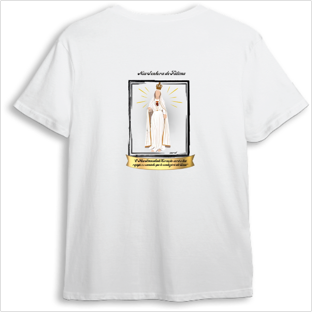 Camiseta Católica Nsa Sra de Fátima Unissex