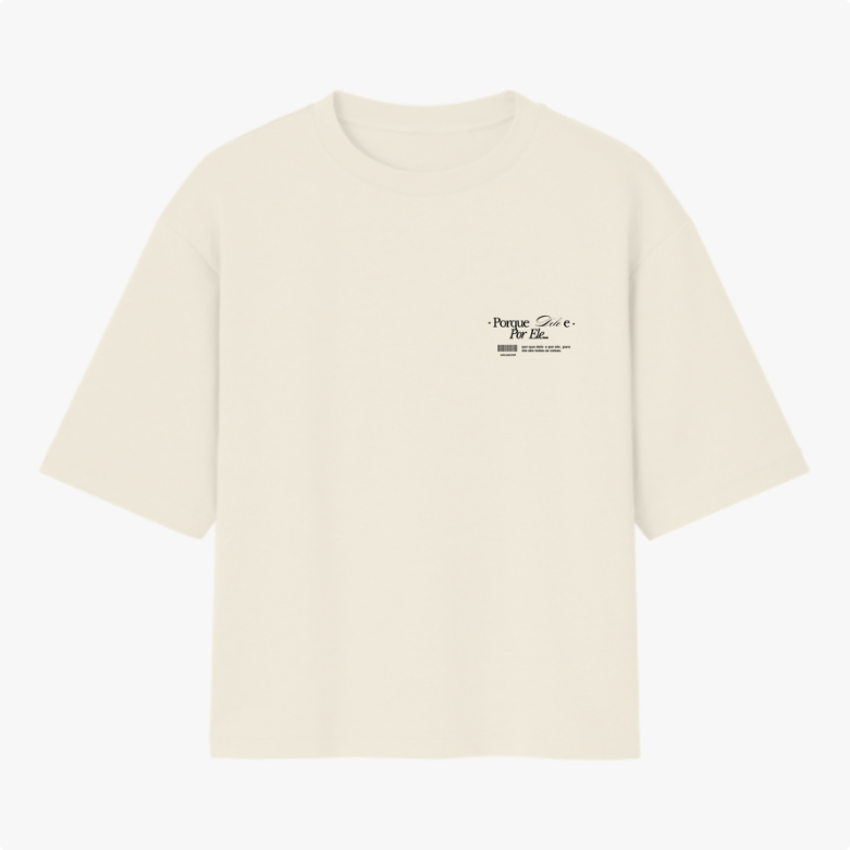 Camiseta Oversized Cristã  Basic -Algodão Premium