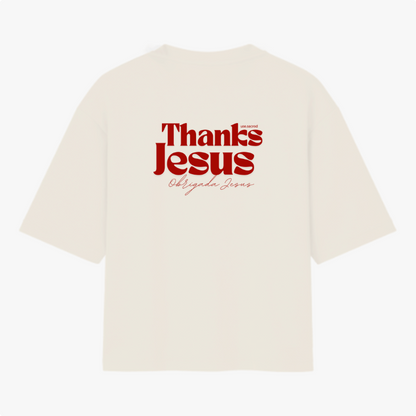 Camiseta Oversized 100% Algodão Thanks Jesus