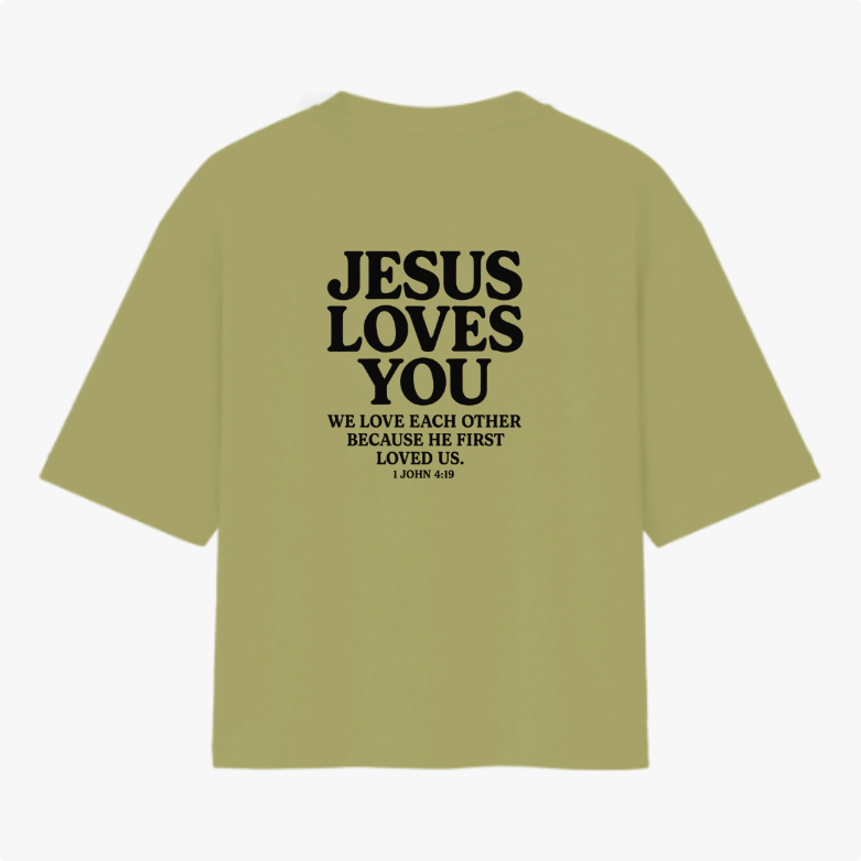 Camiseta Oversized Cristã Jesus Love