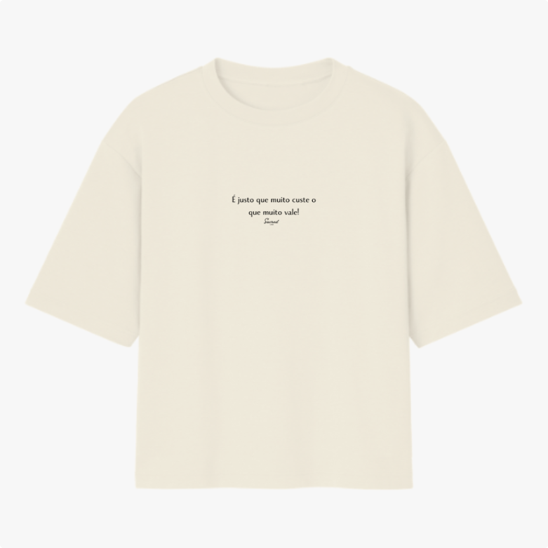 Camiseta Oversized É Justo Minimalista