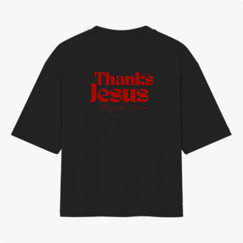 Camiseta Oversized 100% Algodão Thanks Jesus