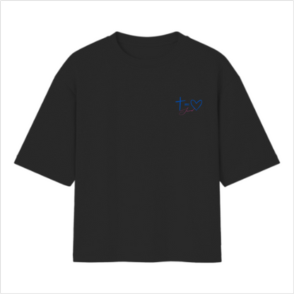 Camiseta Oversized Muito Custe Preta e Off White
