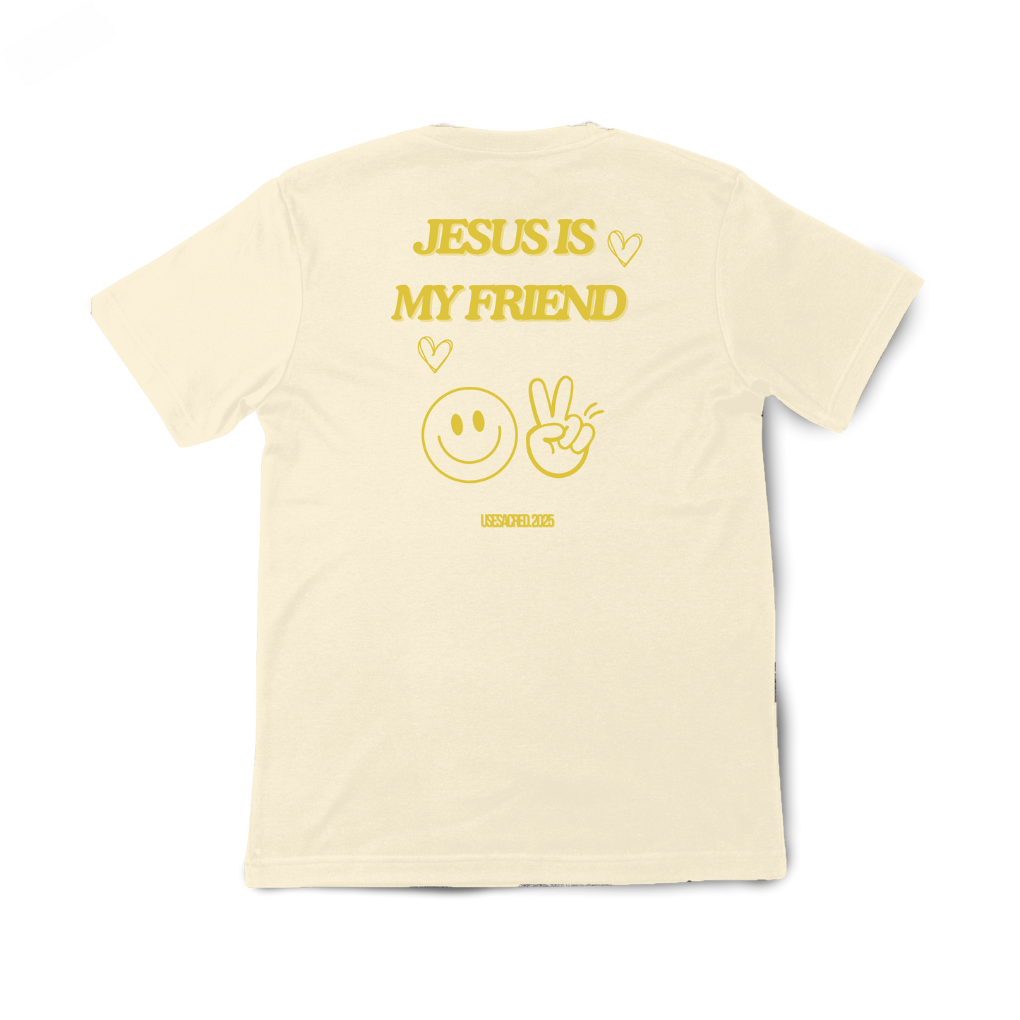 Camiseta Oversized  Off white Jesus is my friend