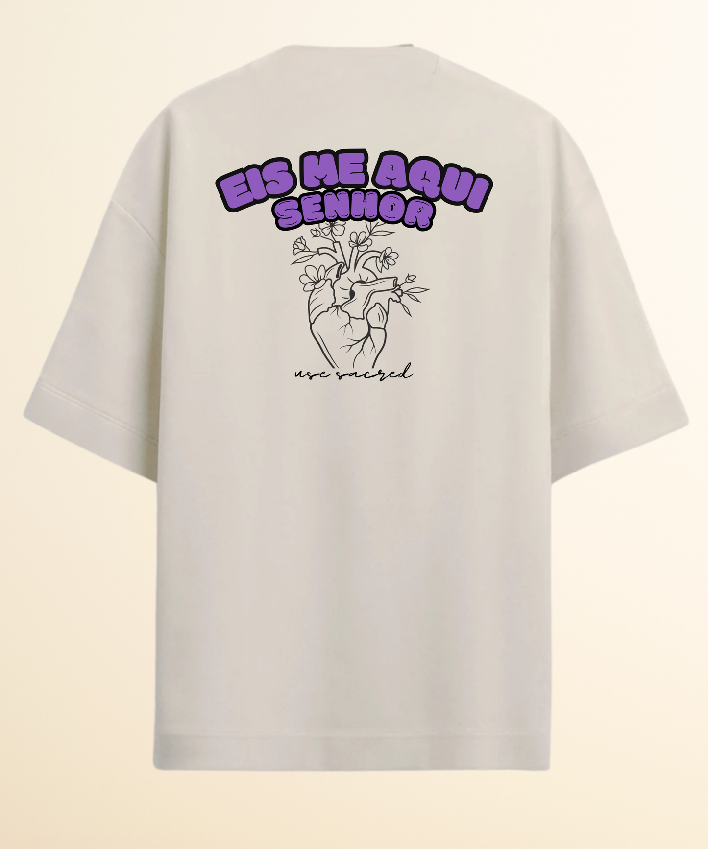 Camiseta Oversized Off White Eis me Aqui