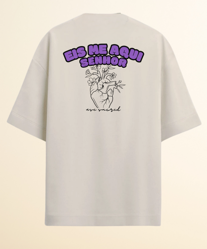 Camiseta Oversized Off White Eis me Aqui