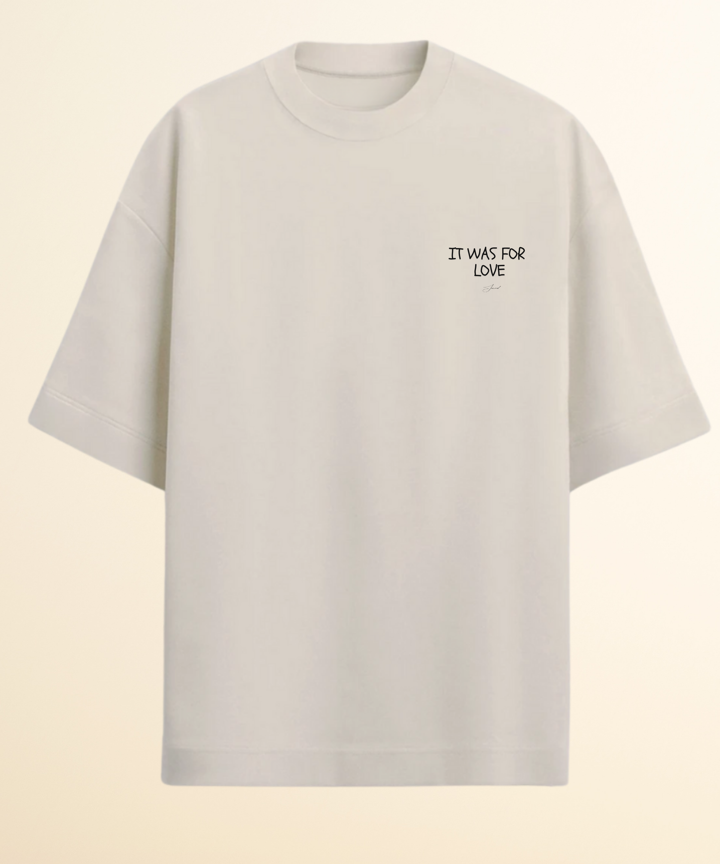 Camiseta Oversized Off White Foi Por Amor