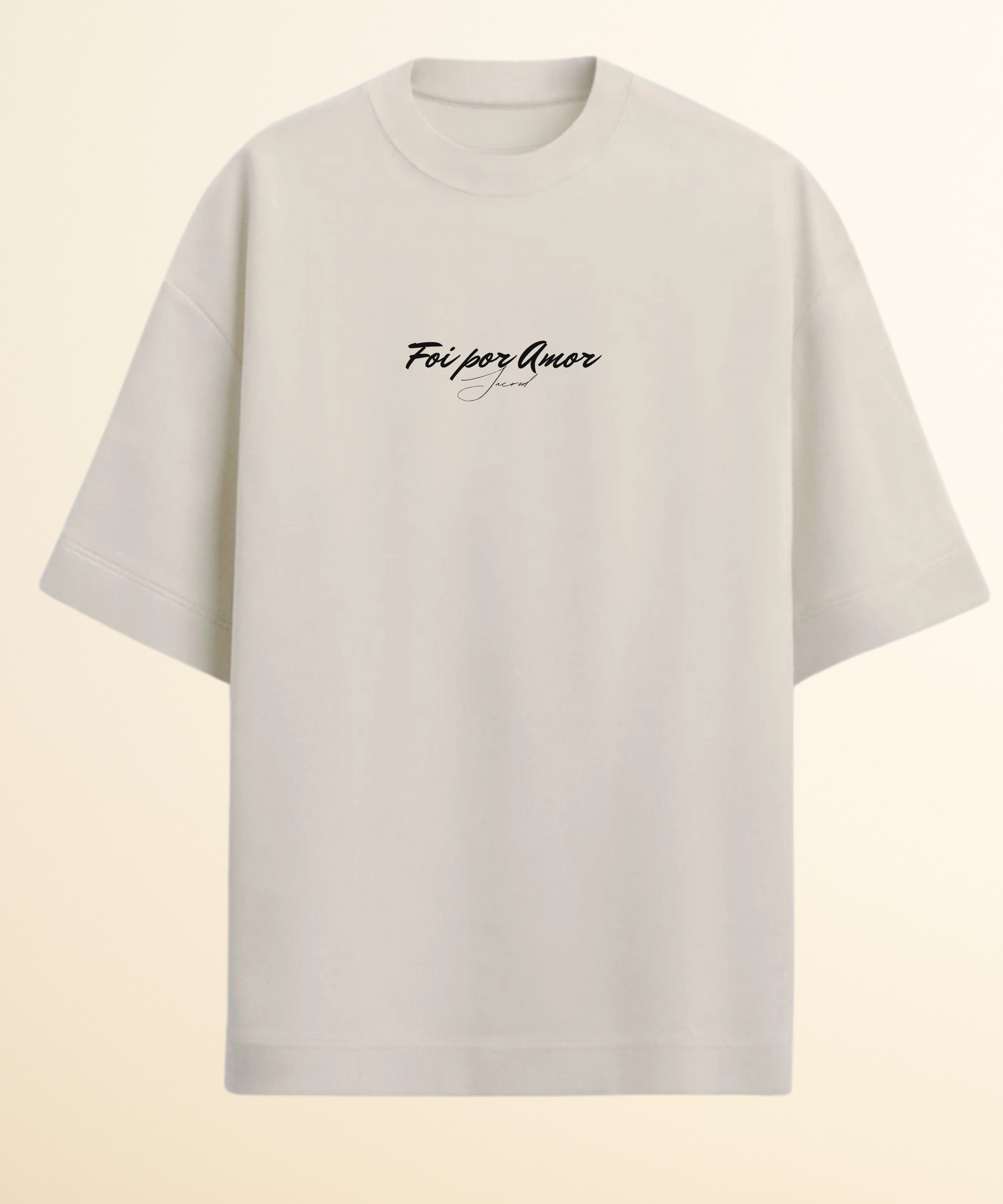 Camiseta Oversized Off white Jesus me salvou