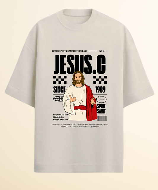 Camiseta Oversized Off white Jesus C.