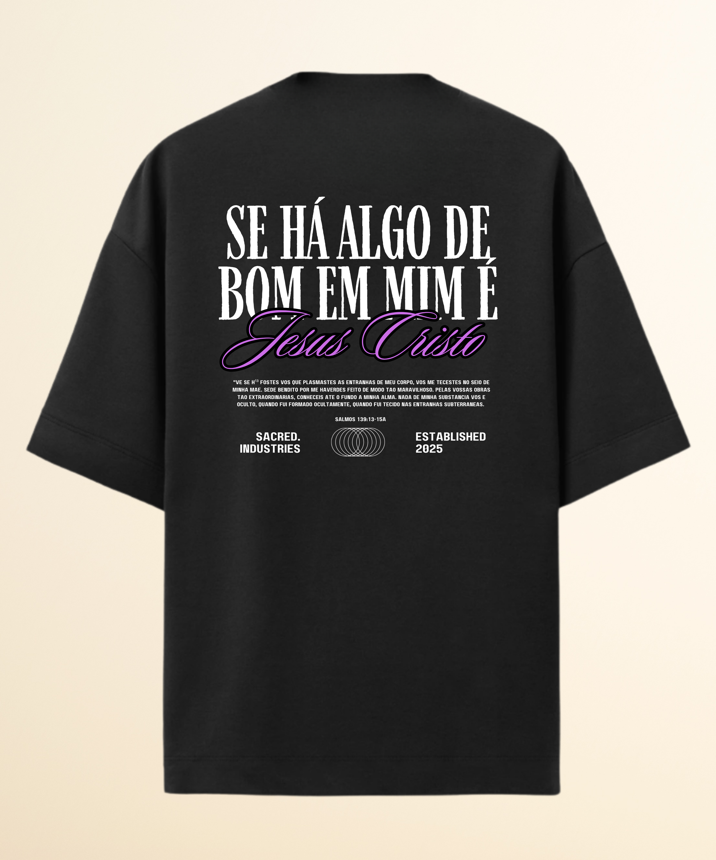 Camiseta Oversized Algo de Bom em Mim