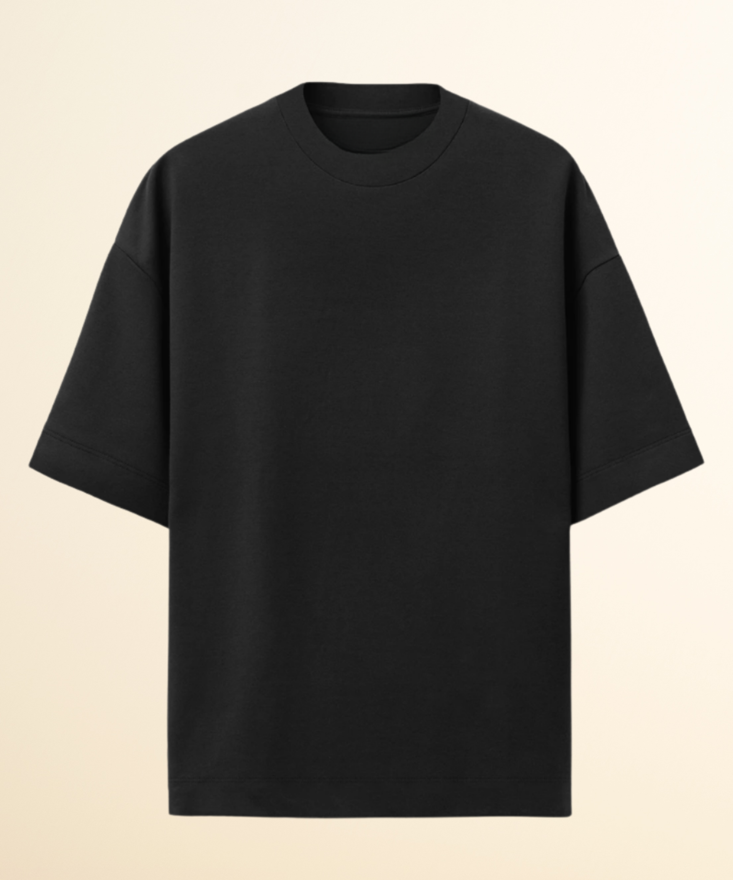Camiseta Oversized Lisa Preta e Off White