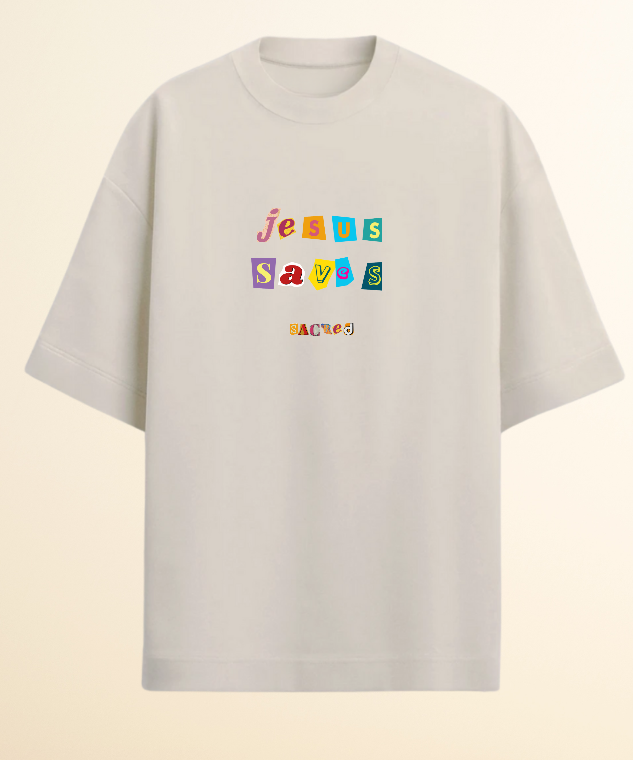 Camiseta Oversized Jesus Saves Jornal