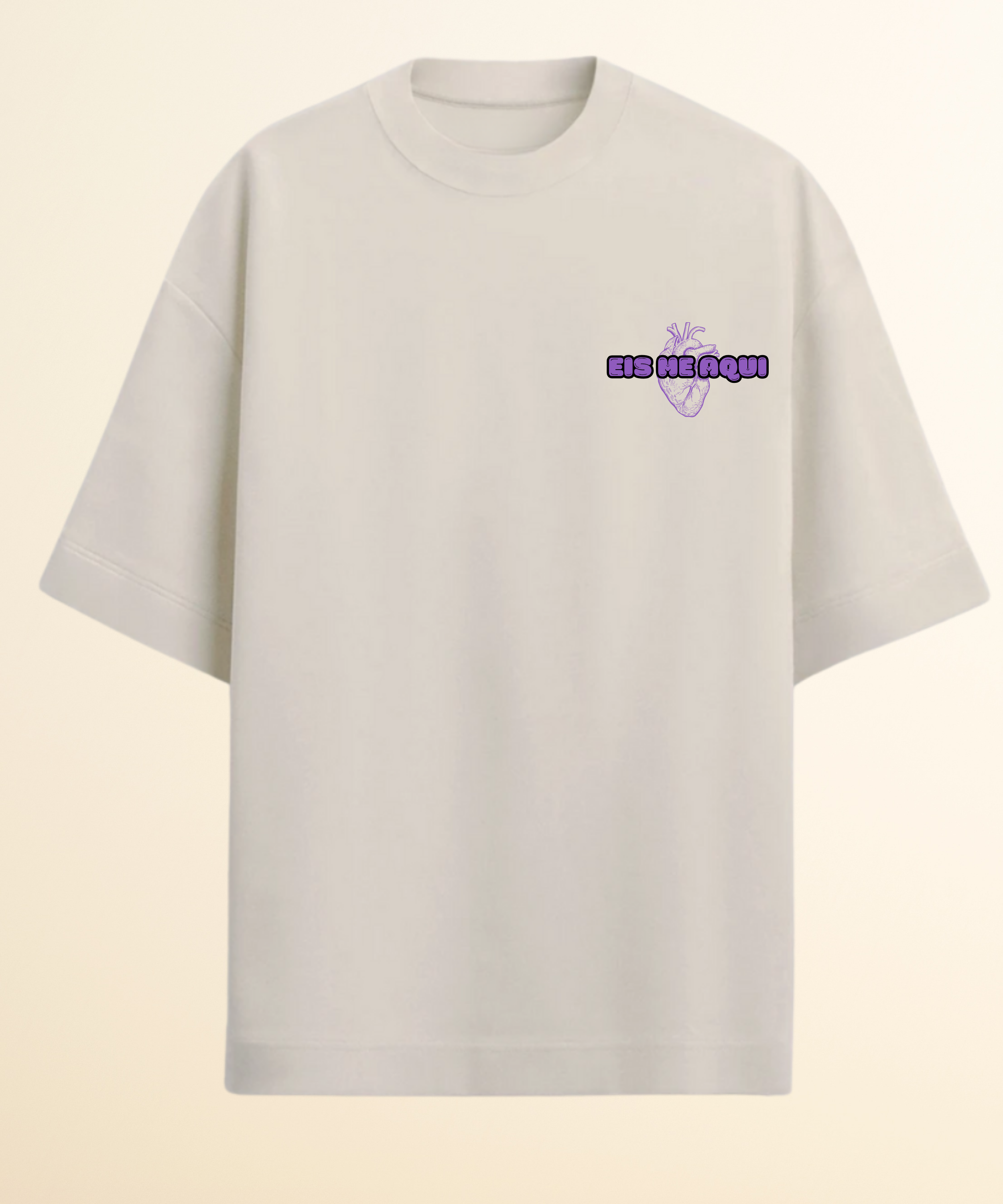 Camiseta Oversized Off White Eis me Aqui